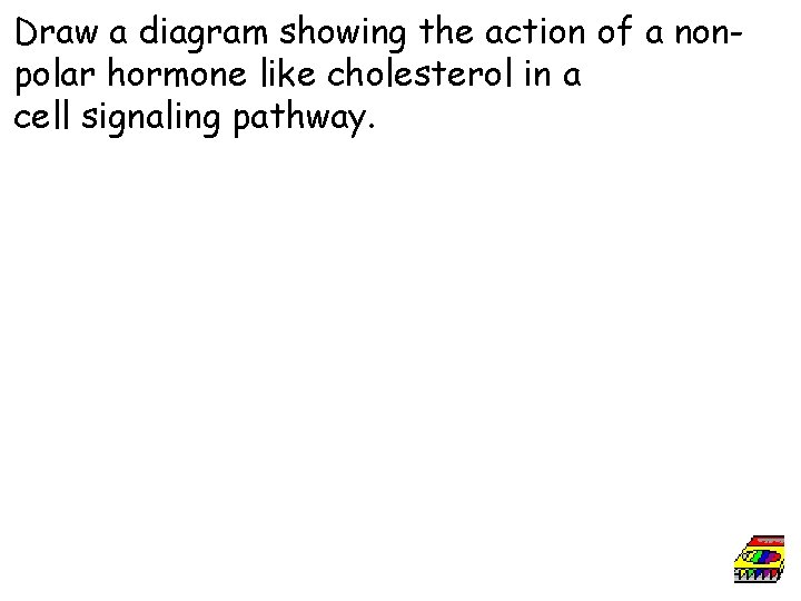 Draw a diagram showing the action of a nonpolar hormone like cholesterol in a