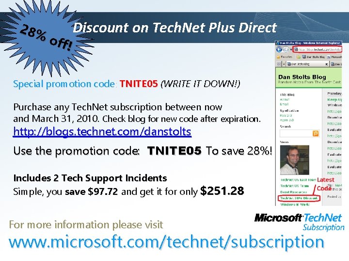 Click to edit Master title style Discount on Tech. Net 28 %o ff! Plus