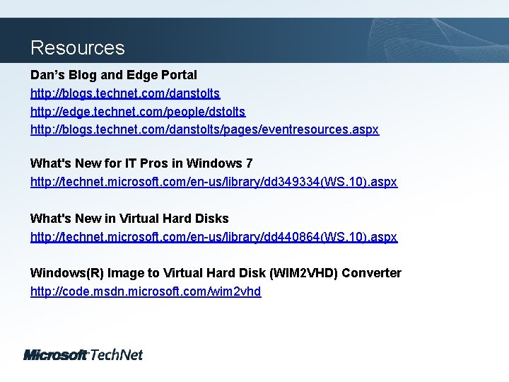 Click to edit Master title style Resources Dan’s Blog and Edge Portal http: //blogs.