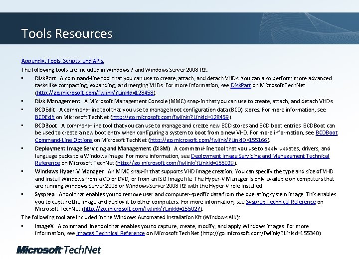 Click to edit Master title style Tools Resources Appendix: Tools, Scripts, and APIs. The