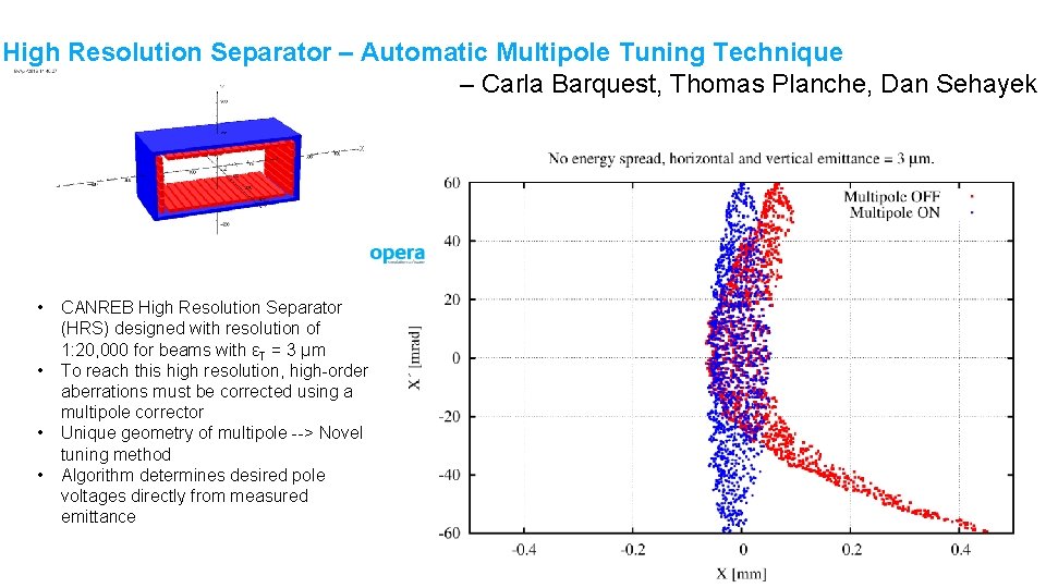 High Resolution Separator – Automatic Multipole Tuning Technique – Carla Barquest, Thomas Planche, Dan