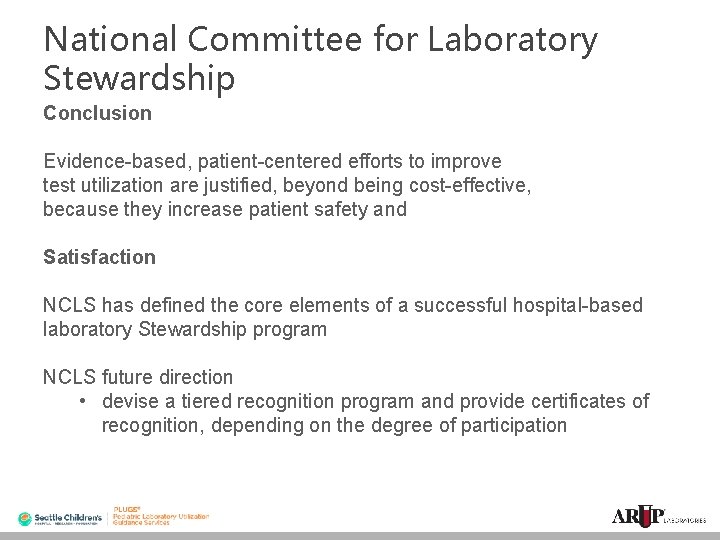 Clinical Laboratory Stewardship Guidelines by the National Committee