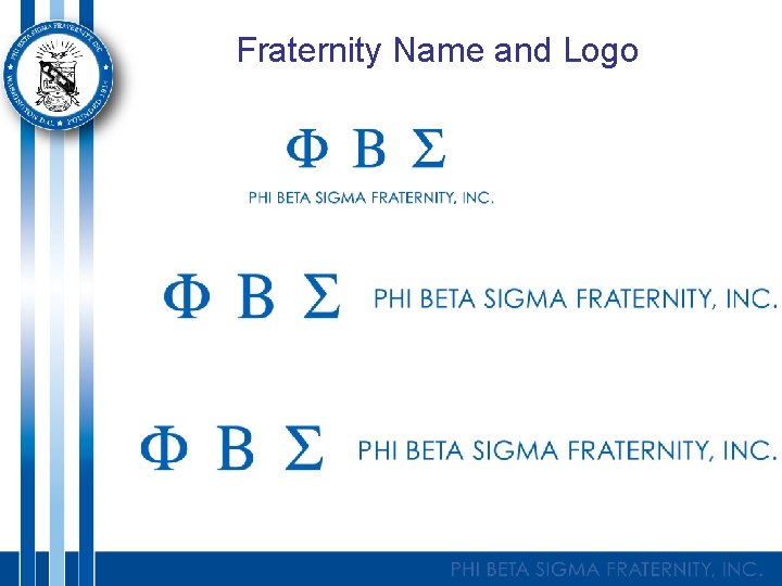 Fraternity Name and Logo 