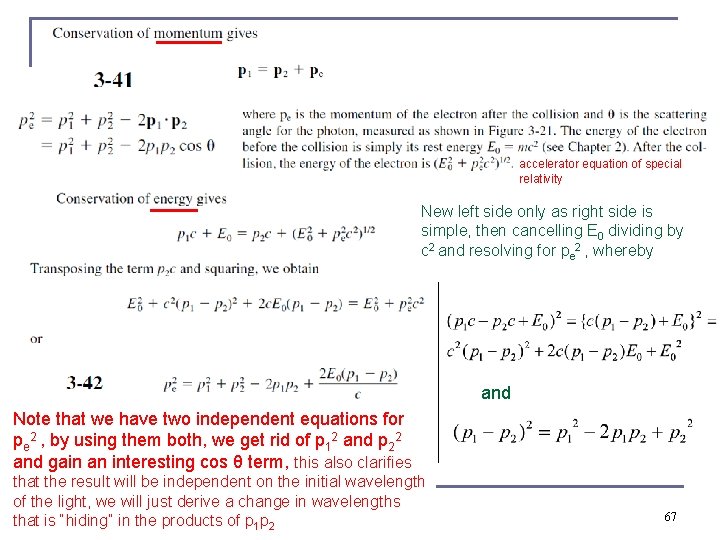 accelerator equation of special relativity New left side only as right side is simple,