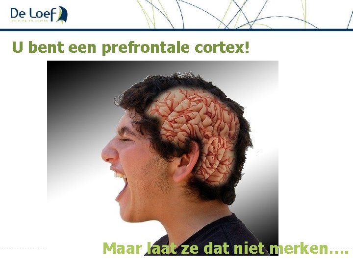 U bent een prefrontale cortex! Maar laat ze dat niet merken…. 