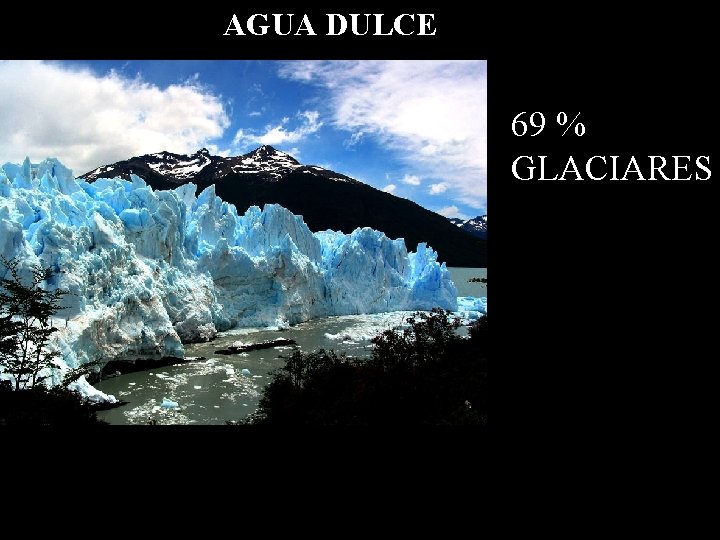 AGUA DULCE 69 % GLACIARES 