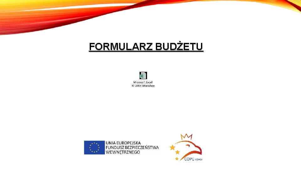 FORMULARZ BUDŻETU 