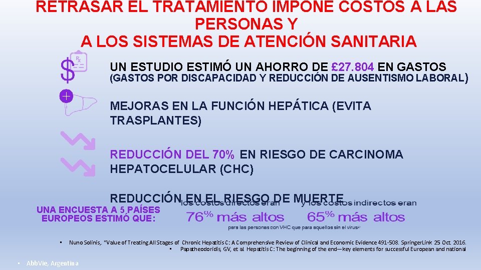 RETRASAR EL TRATAMIENTO IMPONE COSTOS A LAS PERSONAS Y A LOS SISTEMAS DE ATENCIÓN