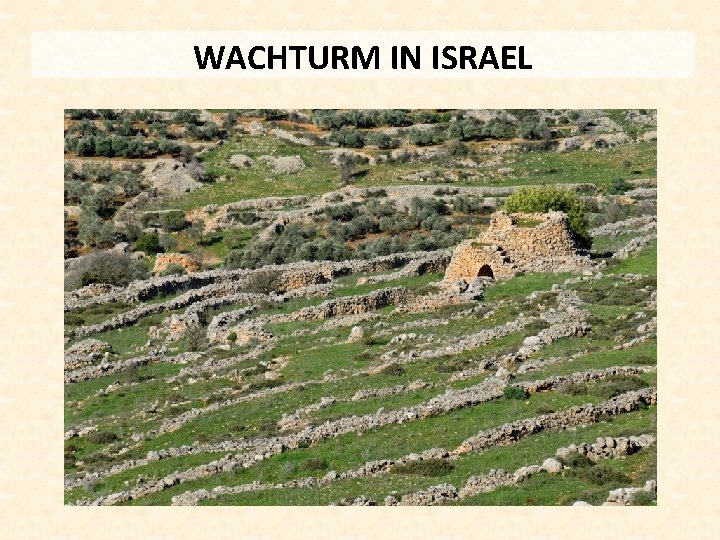 WACHTURM IN ISRAEL 