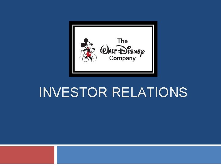 INVESTOR RELATIONS 