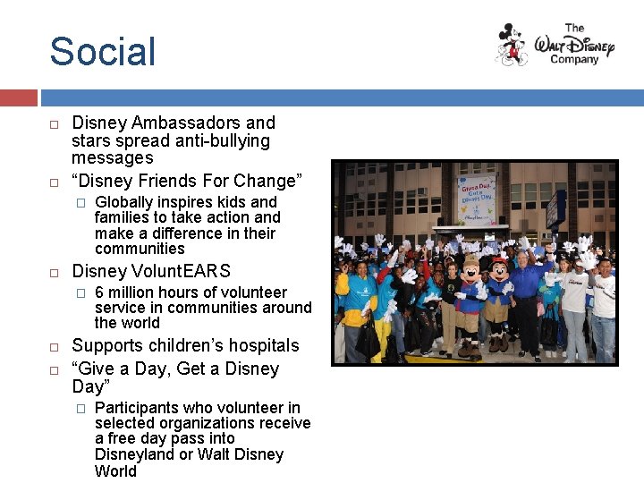 Social Disney Ambassadors and stars spread anti-bullying messages “Disney Friends For Change” � Disney