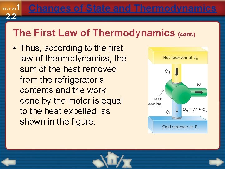1 2. 2 SECTION Changes of State and Thermodynamics The First Law of Thermodynamics