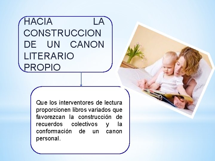 HACIA LA CONSTRUCCION DE UN CANON LITERARIO PROPIO Que los interventores de lectura proporcionen