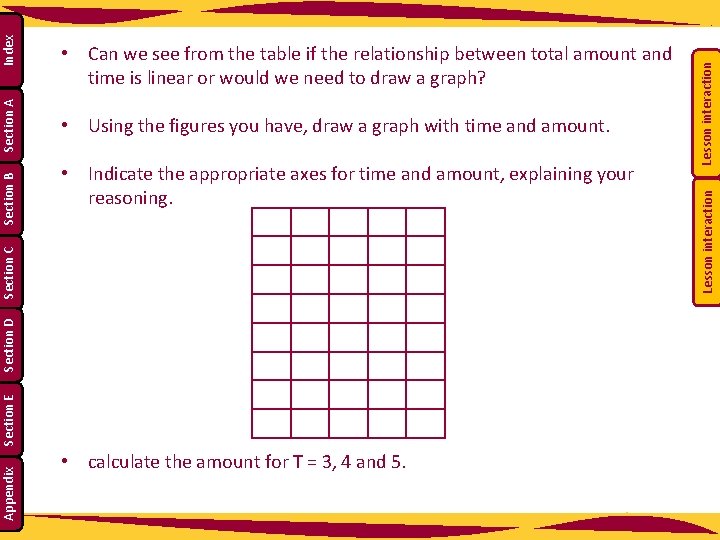 Section D Section E Appendix • calculate the amount for T = 3, 4