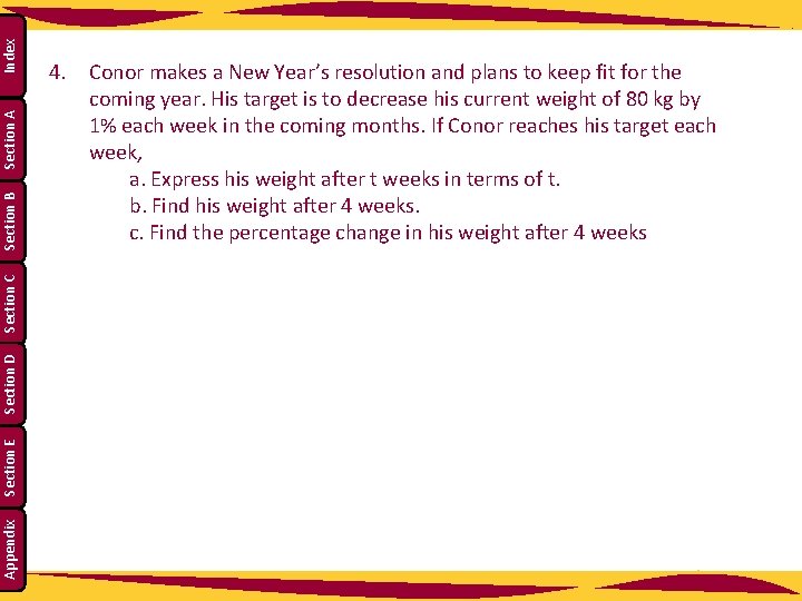 Index Section A Section B Section C Section D Section E Appendix 4. Conor