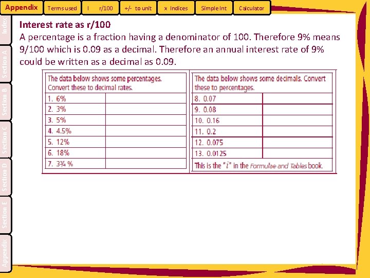 Appendix Section E Section D Section C Section B Section A Index Appendix Terms