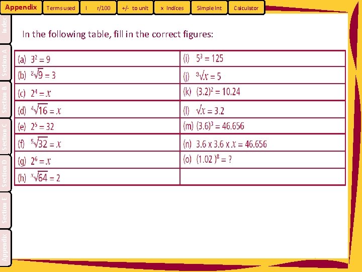 Appendix Section E Section D Section C Section B Section A Index Appendix Terms