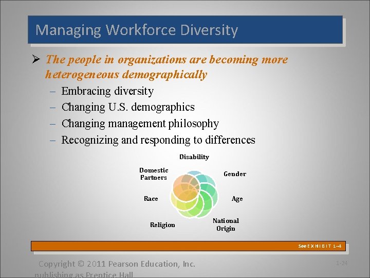 Managing Workforce Diversity Ø The people in organizations are becoming more heterogeneous demographically – Managing Workforce Diversity Ø The people in organizations are becoming more heterogeneous demographically –