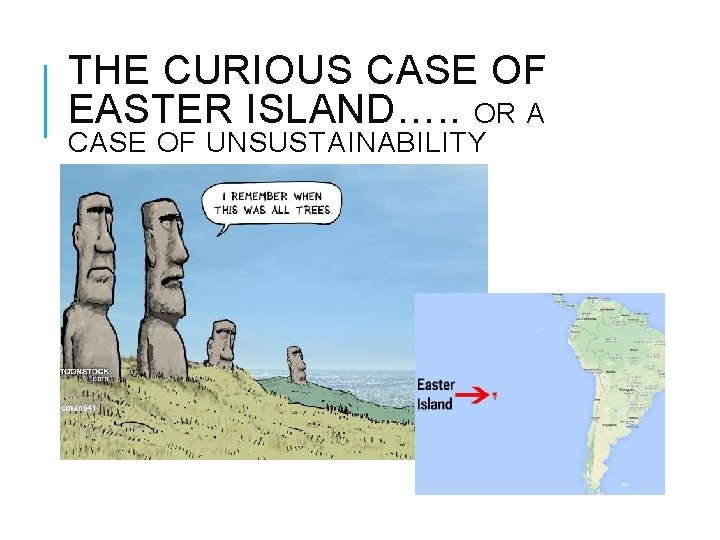 THE CURIOUS CASE OF EASTER ISLAND…. . OR A CASE OF UNSUSTAINABILITY 