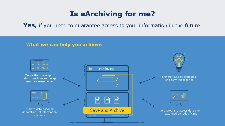 Is e. Archiving for me? Yes, if you need to guarantee access to your