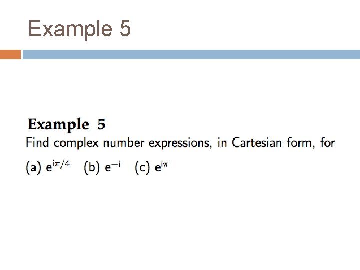 Example 5 