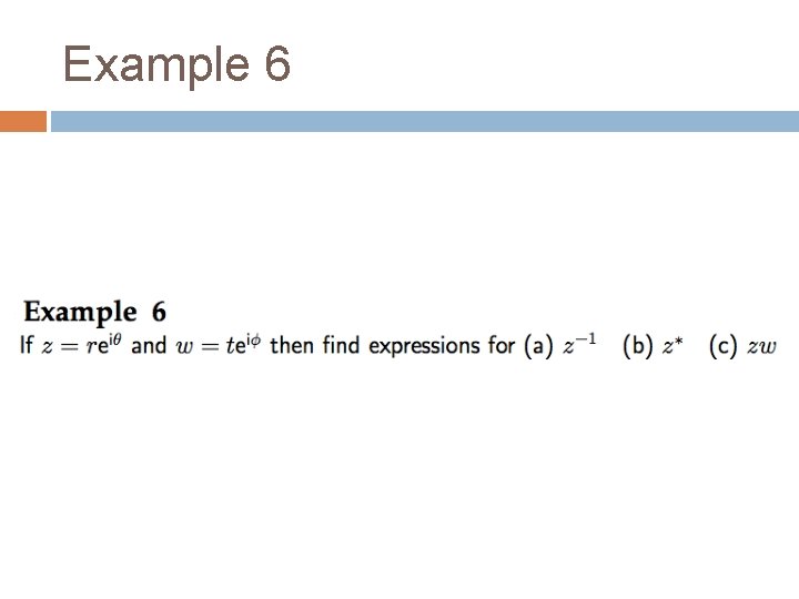 Example 6 