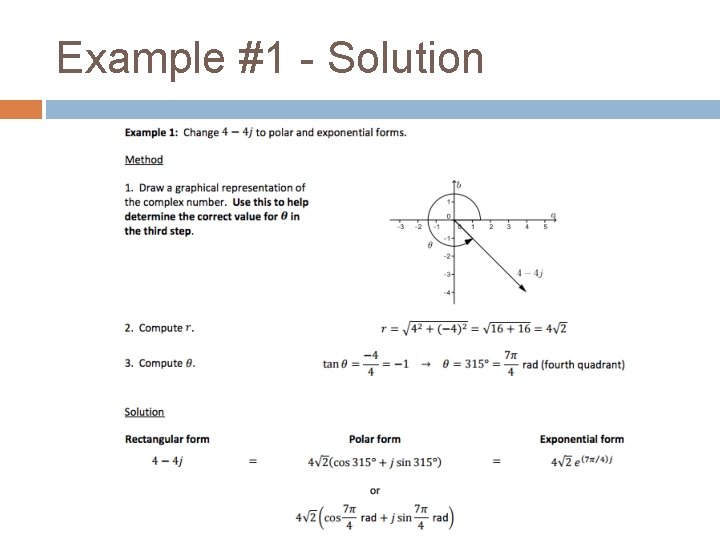 Example #1 - Solution 