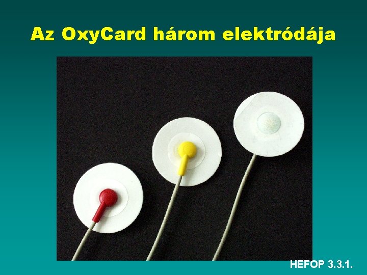 Az Oxy. Card három elektródája HEFOP 3. 3. 1. 