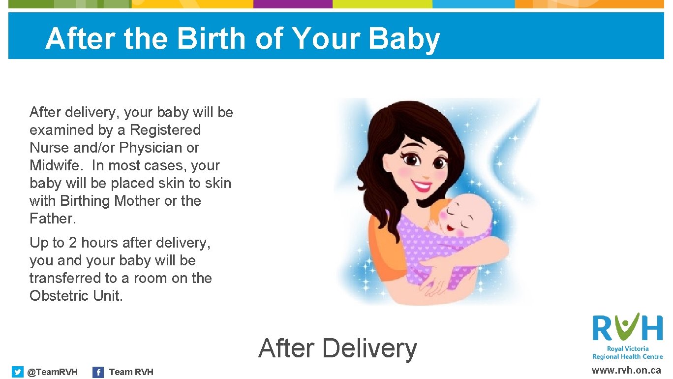After the Birth of Your Baby After delivery, your baby will be examined by