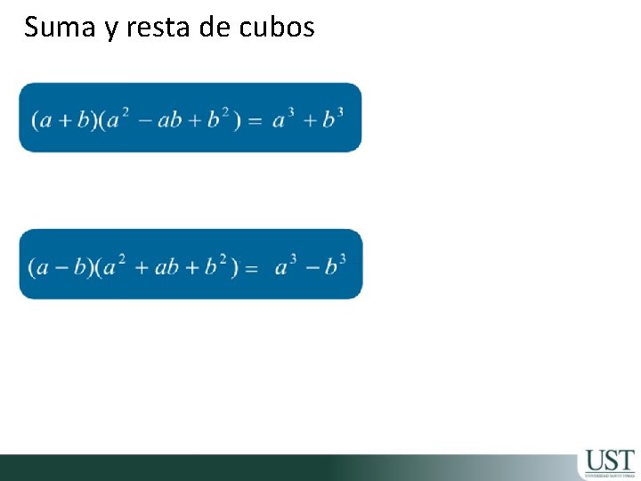 Suma y resta de cubos 