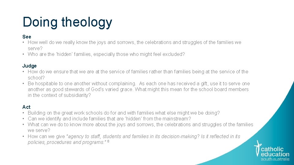 Doing theology See • How well do we really know the joys and sorrows,