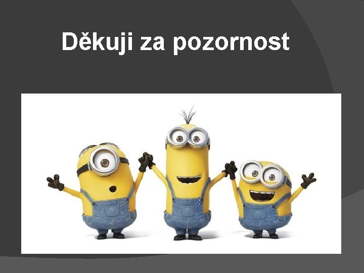 Děkuji za pozornost 