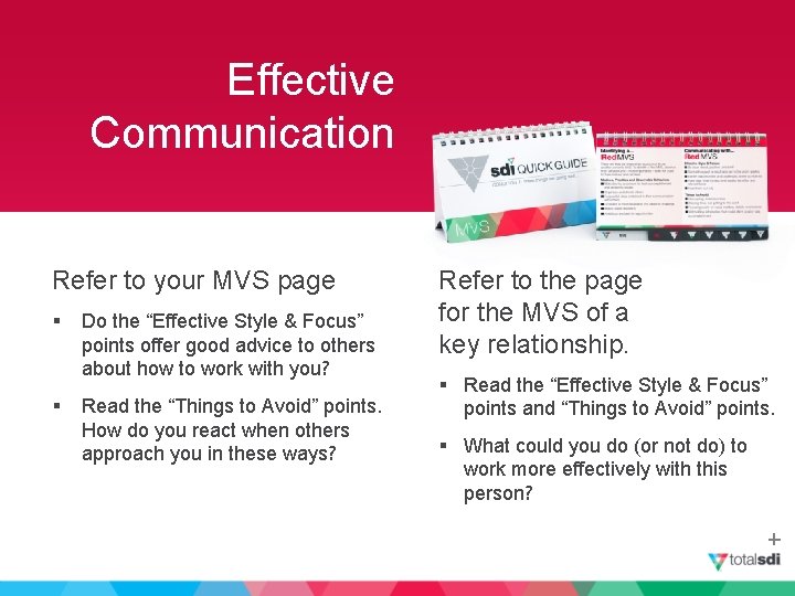 Effective Communication Refer to your MVS page § § Do the “Effective Style &