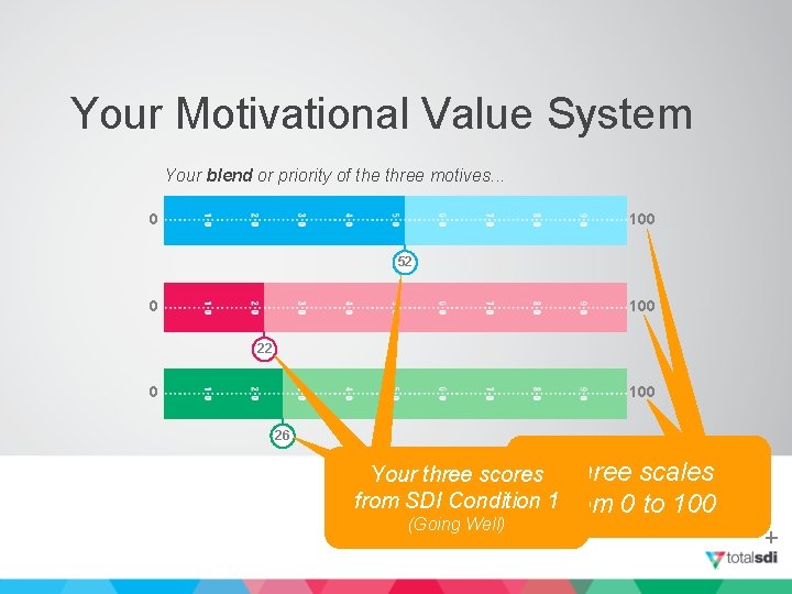 Your Motivational Value System Your blend or priority of the three motives. . .