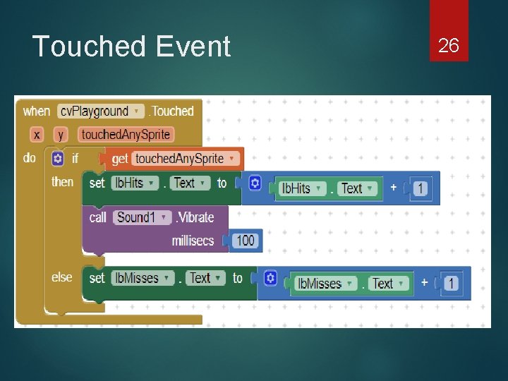 Touched Event 26 