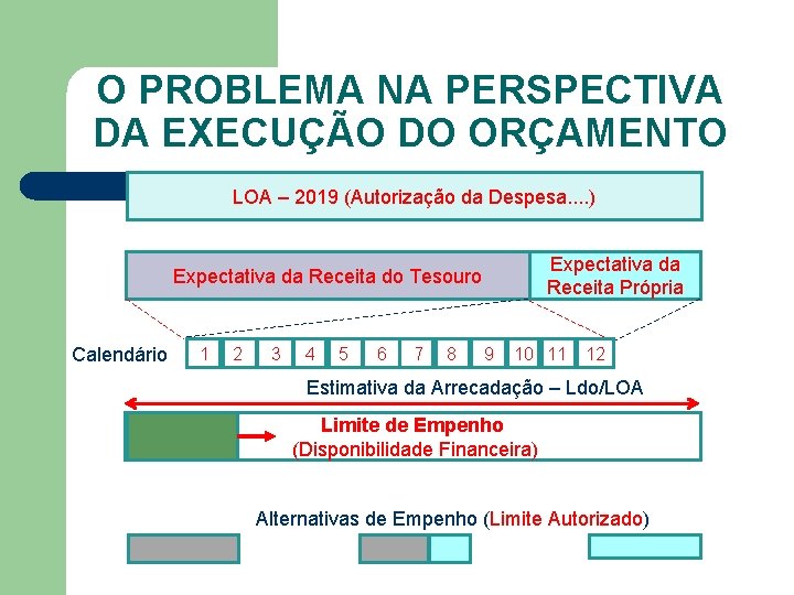 O PROBLEMA NA PERSPECTIVA DA EXECUÇÃO DO ORÇAMENTO LOA – 2019 (Autorização da Despesa.