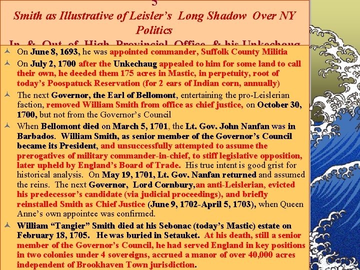 5 Smith as Illustrative of Leisler’s Long Shadow Over NY Politics In & Out