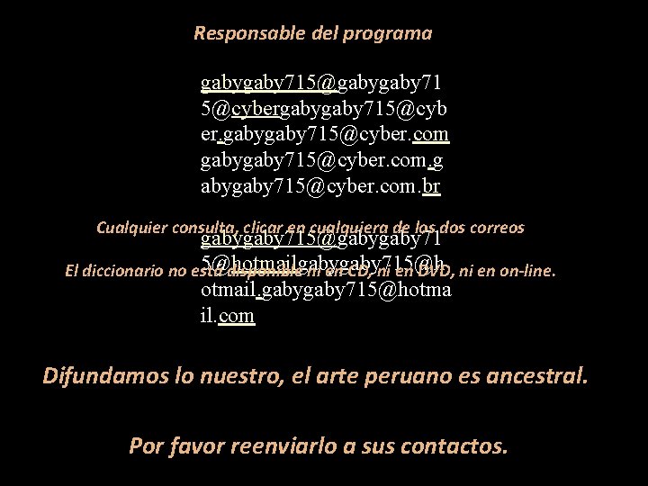 Responsable del programa gaby 715@gaby 71 5@cybergaby 715@cyb er. gabygaby 715@cyber. com. g abygaby