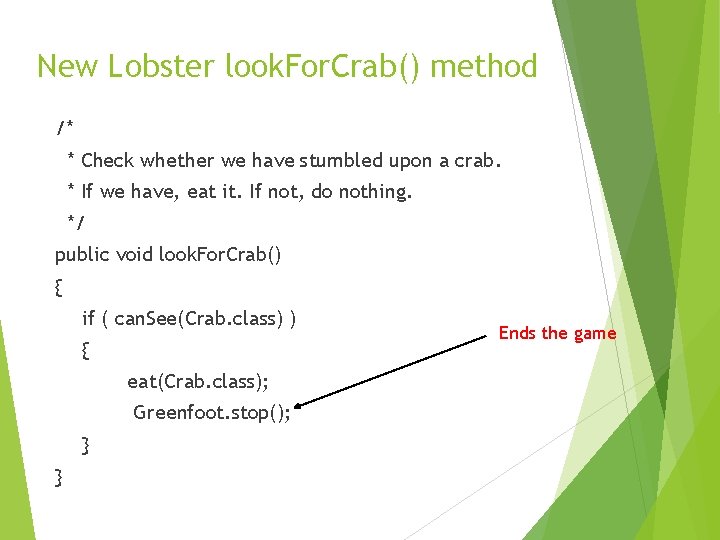 New Lobster look. For. Crab() method /* * Check whether we have stumbled upon