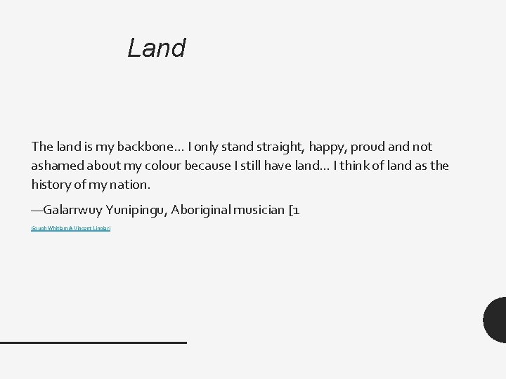Land The land is my backbone… I only stand straight, happy, proud and not