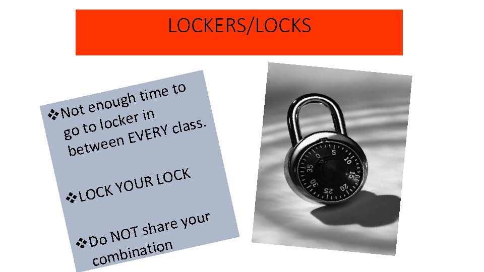 LOCKERS/LOCKS o t e m i t h g u o n e t