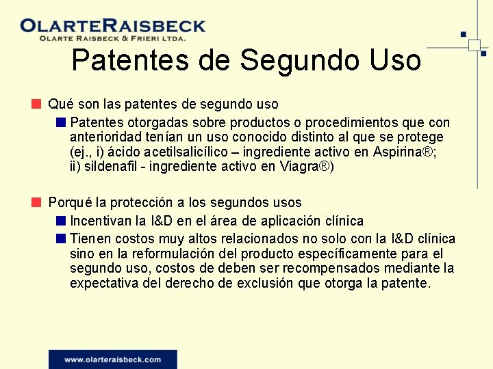 Patentes de Segundo Uso ■ Qué son las patentes de segundo uso ■ Patentes