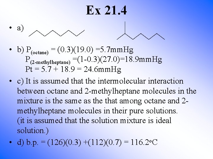 Phase Equilibrium II Two Component System glucose fermentation