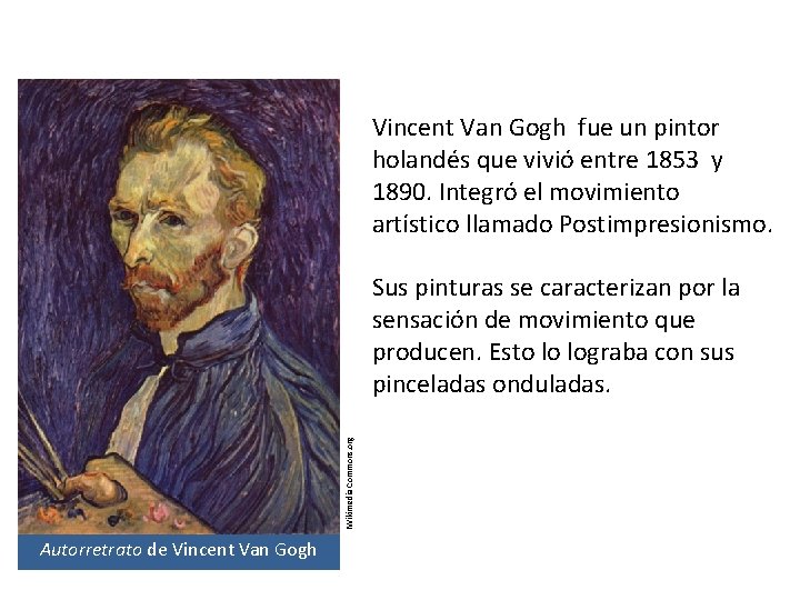 Vincent Van Gogh fue un pintor holandés que vivió entre 1853 y 1890. Integró