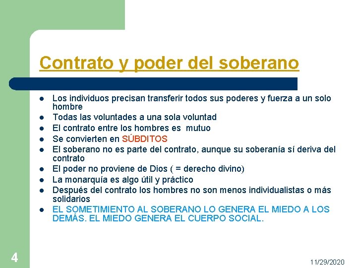 Contrato y poder del soberano l l l l l 4 Los individuos precisan