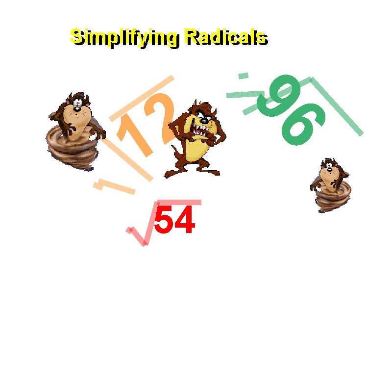 Simplifying Radicals 54 96 2 1 