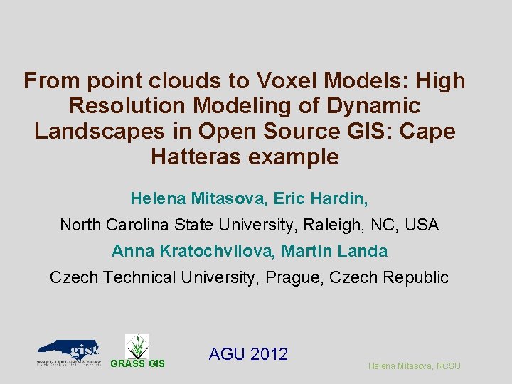 High Point Nc Gis From Point Clouds To Voxel Models High Resolution