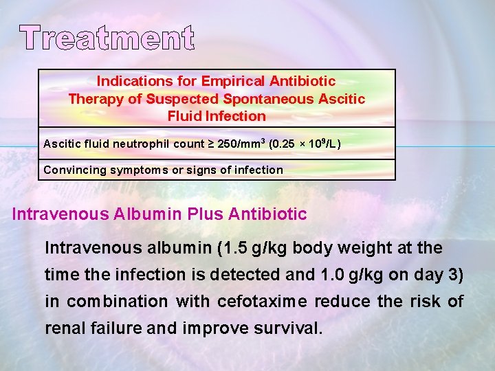 Indications for Empirical Antibiotic Therapy of Suspected Spontaneous Ascitic Fluid Infection Ascitic fluid neutrophil