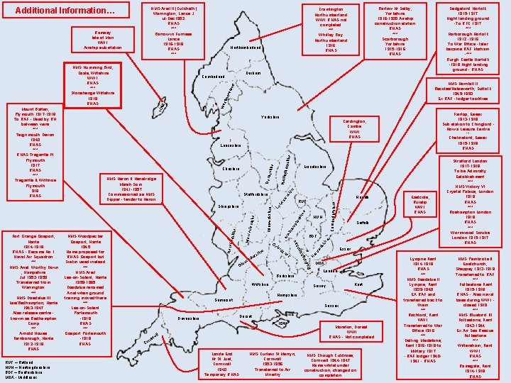 Additional Information… HMS Ariel II (Culcheth) Warrington, Lancs J ul-Dec 1952 RNAS *** Barrow