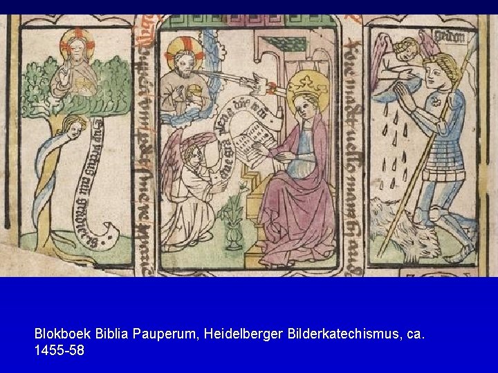 Blokboek Biblia Pauperum, Heidelberger Bilderkatechismus, ca. 1455 -58 